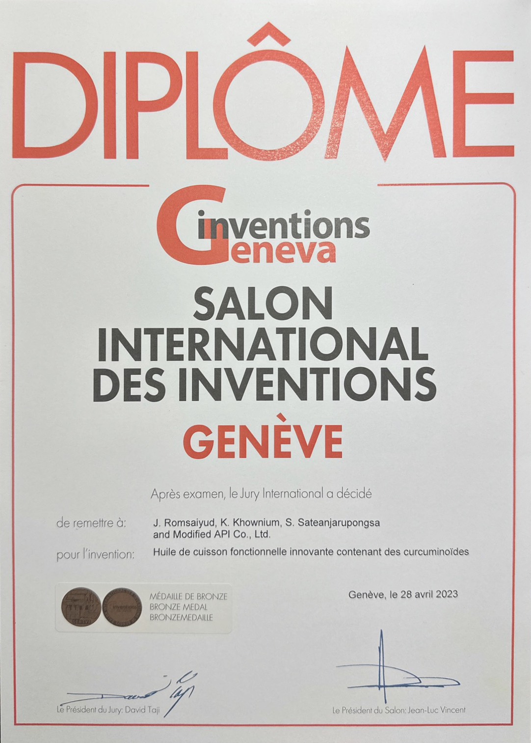 Geneva Inventions Diploma